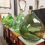 Brocante Glazen Dame Jeanne Vaas Wijnfles, Gistfles Glas 412 thumbnail 17