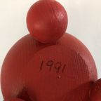 Vintage Houten Zweedse Bolkandelaar Kerst Groot (H13Cm) thumbnail 6