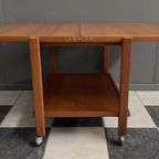 Danish Teak Serving Trolley / Sidetable 1960S thumbnail 4