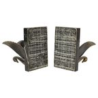 Franse Art Deco Zwaan Boekensteunen Marmeren Basis 1930 thumbnail 17