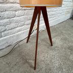 Vintage Vloerlamp - Teak Driepoot Voet - Droogbloemen Uniek thumbnail 3