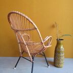 Vintage Rotan Fauteuil, Fifties Design, Rohe Van Sliedrecht thumbnail 8