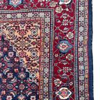 Handgeknoopt Perzisch Sarouk Vloerkleed 205X275Cm Gesigneerd - Vintage Tapijt Donkerblauw - Reliving thumbnail 8