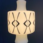 Opaline Glass Pendant Lamp With Gold And Black Drawing thumbnail 11