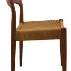 Set Van 4 Eetkamerstoelen Eetstoelen Arne Hovmand Olsen Deens Design Vintage Papercord thumbnail 14