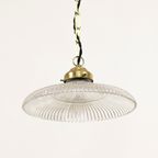 Antieke Art Deco Holophane Hanglamp thumbnail 3