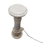 Vintage Albast Pilaar Met Lamp thumbnail 8