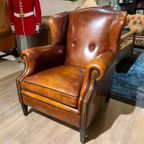 Compacte Schapenleren Fauteuil Lounge Atelier Cognac Bruin thumbnail 6