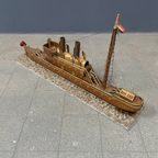 Groot Oud Volkskunst Stoom Schip thumbnail 25