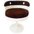 Space Age Tulip Stoel Bruin Teddy 1970’s thumbnail 2