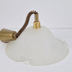 Vintage Zakdoek Hanglamp Glas Messing Verstelbaar Regency 70 thumbnail 10