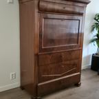 West-duitse Mahoniehouten Secretaire Uit 1830 – Biedermeier thumbnail 9