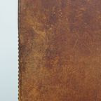 Set Van 2 Antieke Houten En Schapenleren Eetkamerstoelen Met Een Mooi Patina Uit Begin 1900 thumbnail 12