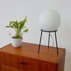 Vintage Tafellamp Dressoir Lamp Jaren 50 Bol Melkglas thumbnail 2