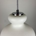 1 Of 2 Frosted White Glass Pendant Light By Peill And Putzler 1960 thumbnail 8