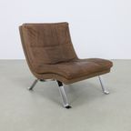 Deense Design Fauteuil Leer Rvs thumbnail 10