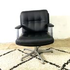 Office Chair On Wheels In Leatherette By Vaghi, Italy, 1960S thumbnail 10