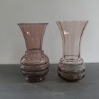 Art Deco Verreries Doyen Paars Transparant Glazen Vaas |T thumbnail 7