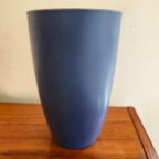Vintage West Germany Blauwe Vaas Vaasje Blauw Keramiek thumbnail 4