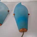 Jaren 90 Massive Wandlampen Design Blauw. thumbnail 2