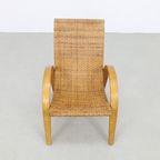 Zeldzame Vintage Fauteuil Riet Hout, 1960S thumbnail 6