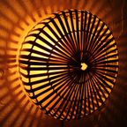 Bamboe Wandlamp Rond Naturel – M thumbnail 9