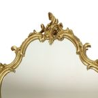 Vergulde Rococo Stijl Spiegel Met Console Acanthus Frankrijk thumbnail 3
