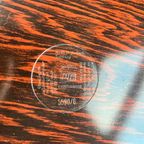 Vintage Serveerwagen Of Barcart Chroom, Rond, Houten Bladen thumbnail 9