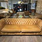 Stoere Xl Vintage Chesterfield 3 Zits Bank Camel / Cognac thumbnail 2