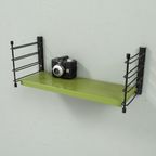 Wandrekje Met Groene, Metalen Plank 71231 thumbnail 5