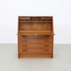 Vintage Deense Secretaire Ladekast Teak 1960 thumbnail 9