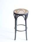 Vintage Thonet Rattan Barstool thumbnail 2