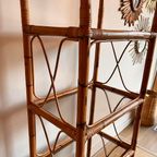 Bamboe Rotan Boekenkast Vitrinekast Vintage thumbnail 7