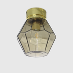Vintage Plafondlamp, Wandlamp Glashütte Limburg - Rookglas | 01241 thumbnail 2