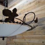 Grote Plafondlamp Metaal Met Glas thumbnail 5