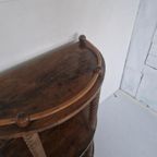 Art Deco Hal Kastje Noten Hout Spiegel. thumbnail 10