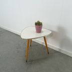 Hoge Bijzettafel Met Grijs Wit Formica Blad, Salontafel thumbnail 8