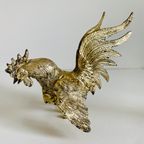 Set Franse Verguld Metalen Gouden Kemphanen Midcentury thumbnail 4