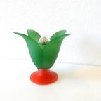 Vintage Van De Heg Tafellamp Glas Lamp Jaren 80 Tulp thumbnail 2