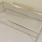 Vintage Postmodern Chroom En Glas Salontafel thumbnail 2