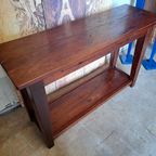 Koloniaal Teakhouten Sidetable, Wandconsole, Haltafel thumbnail 3