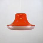 Prachtige Oranje Plastic Space Age Ufo Lamp - Massive - Belgian Design - 1970 thumbnail 5