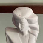 Setvan 2: Lindsey B Stijl Jaren 80 Modernistische Figuur Van Vrouw / Dame In Roze Keramiek thumbnail 9