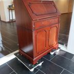 🛋 Mooie Antieke Secretaire, Donker Hout, Zware Kast thumbnail 4