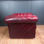 Rode Chesterfield Clubfauteuil thumbnail 4