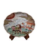 Japans Porseleinen Imari Bord Met Samoerai thumbnail 2