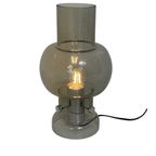 Ca. 1960’S - Vintage - Smoked Glass Table Lamp thumbnail 2