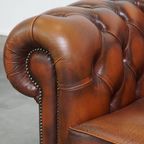 Tijdloze Cognac Bruine Engelse Rundleren 2.5 Zits Chesterfield Bank thumbnail 11