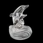 Cristal D'Arques Dolfijnen Rijden Op De Golven Kristal Beeld thumbnail 2