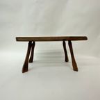 Brutalist Solid Wood Side Table, 1970’S thumbnail 6